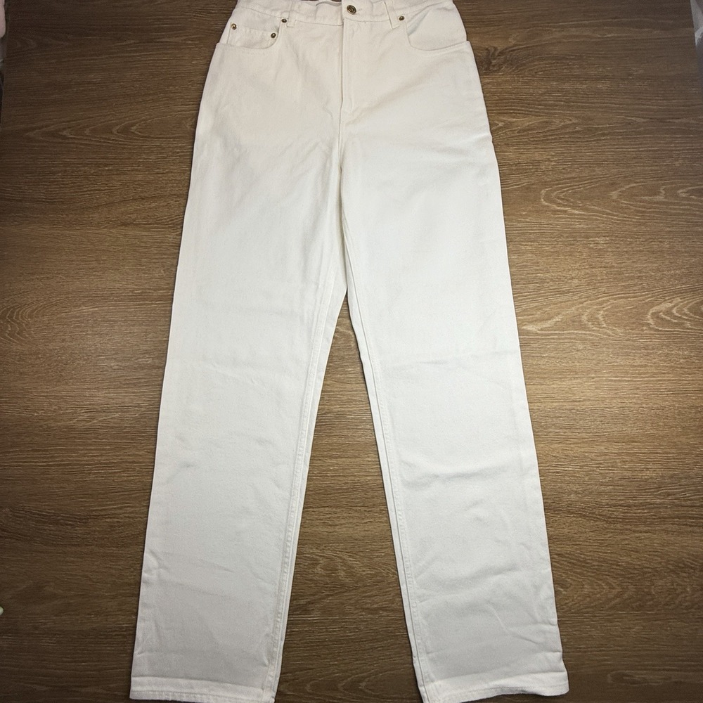 Golden Goose Kim Vintage Fit Jeans Women's Size 28 White High Rise Wide Leg